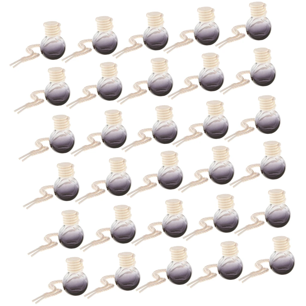 30pcs 10ml Empty Perfume Bottle Pendant Car Hanging Ornament Home Decor