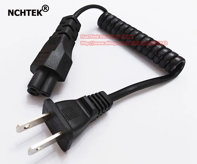 

NCHTEK NEMA 1-15P 2Pin Male to IEC320 C5 Female AC Cord Short Laptop Portable Power Spring Retractable Cable/Free Shipping/12PCS