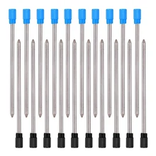 10 шт./лот, 2,75 дюймов, 7 см, короткая заправка, сменная шариковая ручка, Заправка для хрустальных стилусов, ручка многоразового использования, черные, голубые чернила