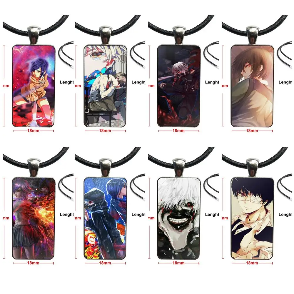 Аниме Токио вампиры ювелирное изделие с Сталь покрытием Стекло колье кабошоном