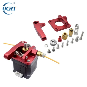 

UCRT 3D Printer Aluminum Block MK8 MK9 Red Extruder All Metal Bowden Exruder Kit Right Left Hand 1.75mm Filament CR-7 CR-10