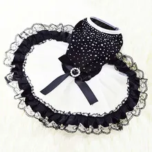 KIMHOME PET Dog Dresses For Small Dogs Cotton Lace Fabric Black Cute Princess Dog Dress Dog Halloween Costume Pet Clothes XS-XL KIMHOME PET Dog Dresses For Small Dogs Cotton Lace Fabric Black Cute Princess Dog Dress Dog Halloween Costume Pet Clothes XS-XL
