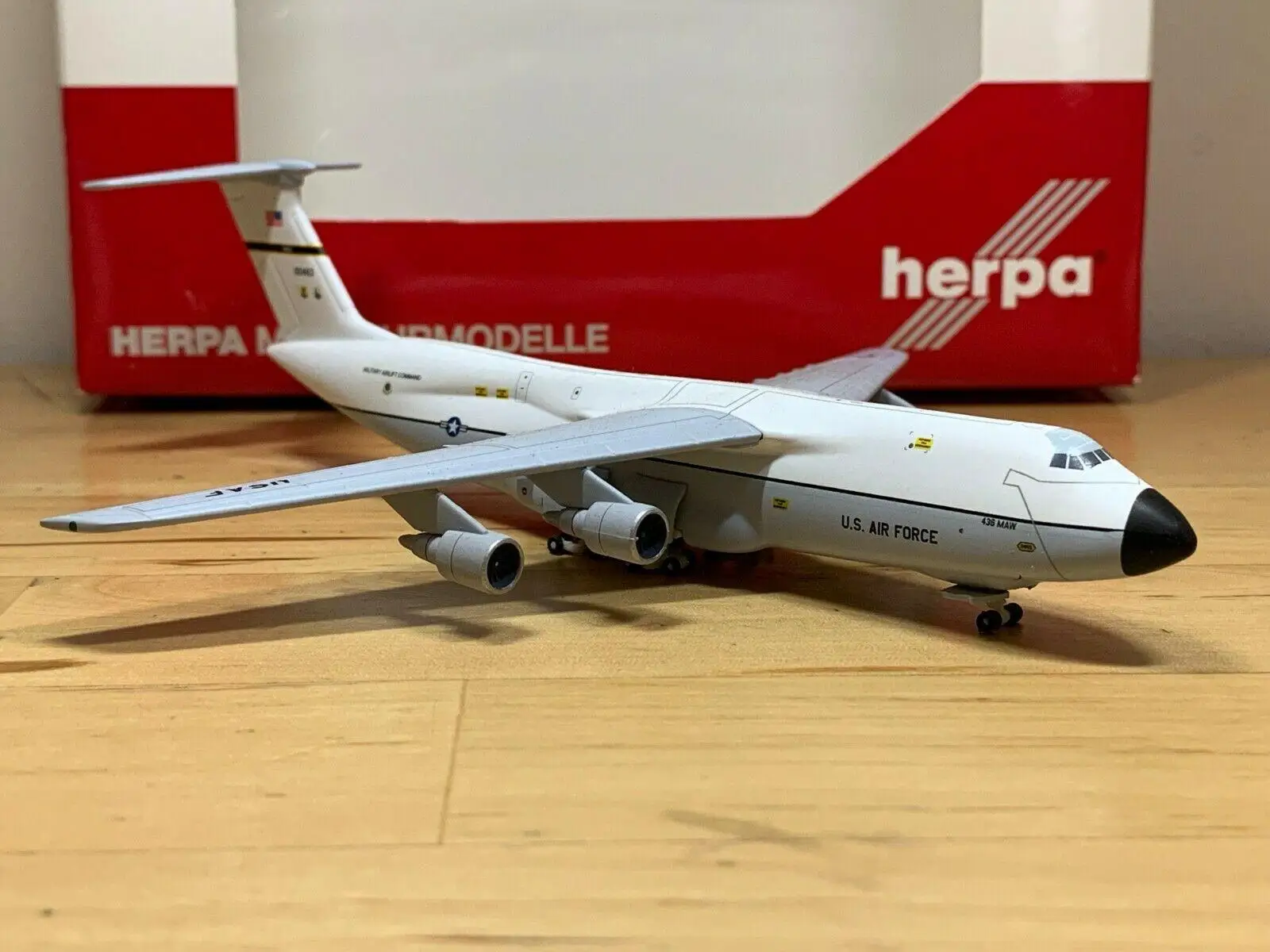 Herpa USAF Lockheed C-5A Galaxy 436th военный авиалифт крыло команда 1/500 литье под давлением модель самолета