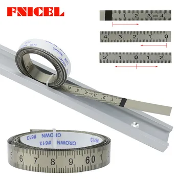 

1-3M Miter Track Tape Measure Self Adhesive Metric Stainless Steel Scale Ruler For T-track Router Table Saw Woodworking Tool