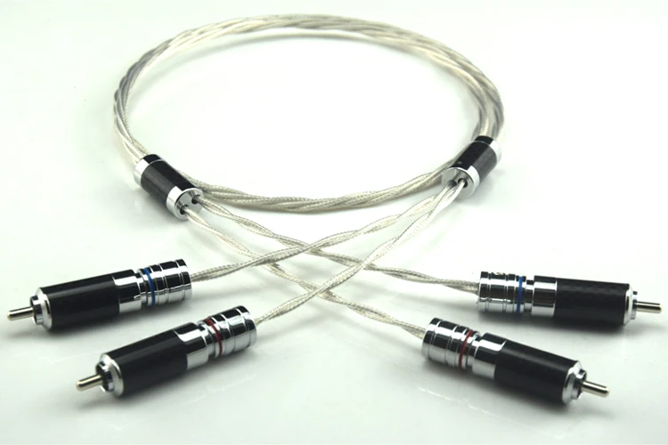 

Hifi посеребренный RCA кабель высокого качества 2RCA штекер к 2RCA штекер