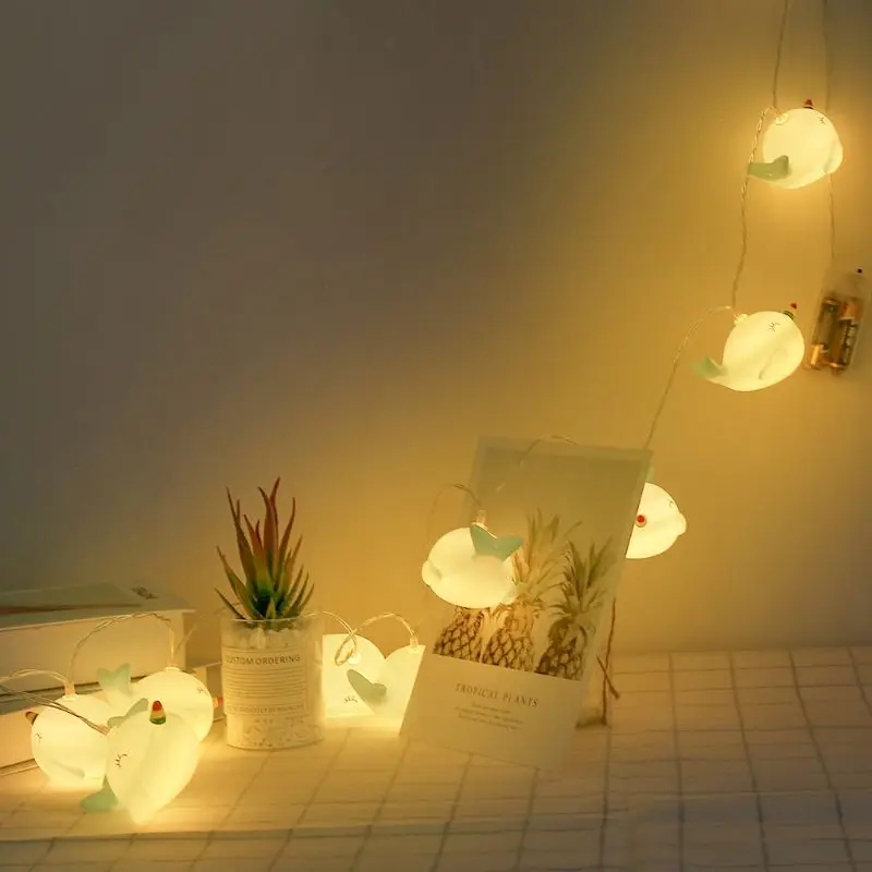 10 светодиодный синий Дельфин Форма декоративные гирлянды милый ночник H55A