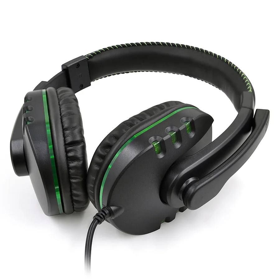 Xbox ONE/PC двухсторонние большие наушники гарнитура игровая гарнитура с светодиодный светильник кабель гарнитура микрофон AMD-04