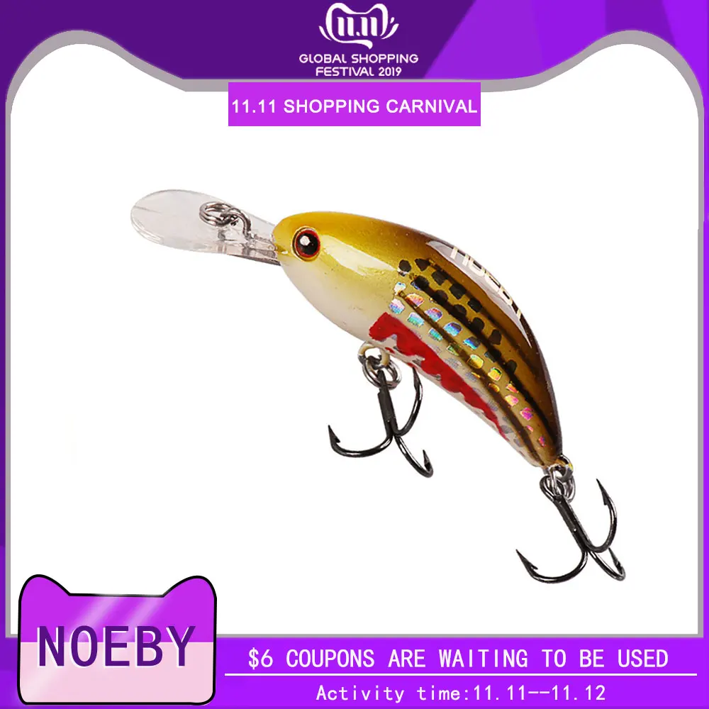 NOEBY Minnow NBL9101 приманка для ловли окуня Картера пластиковая рыболовная воблер