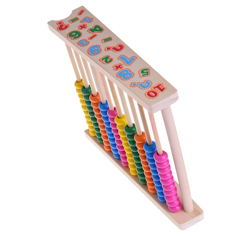 Abacus деревянный шарик Математика подсчет Обучающие 10 баров для раннего обучения игрушки 72XC