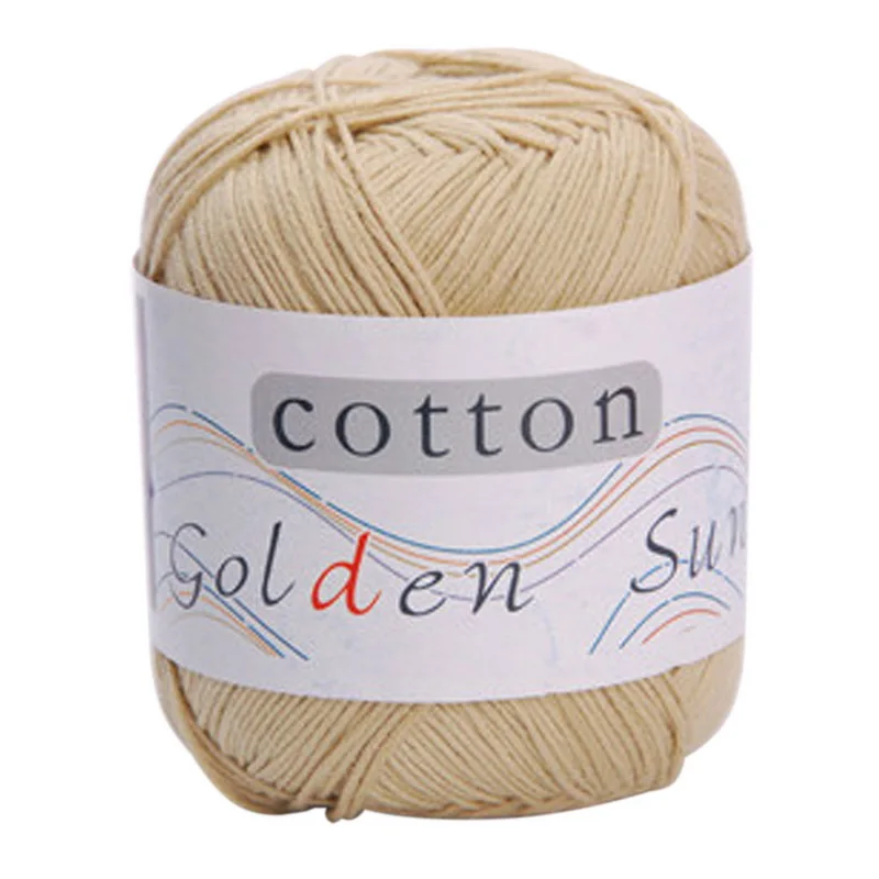 khaki Milk Cotton Yarn Wool Yarn For Knitting Baby Crochet Yarn For DIY Hand Knitting Supplies Soft Knit Warm Blanket Sweater Yarn - Color: khaki