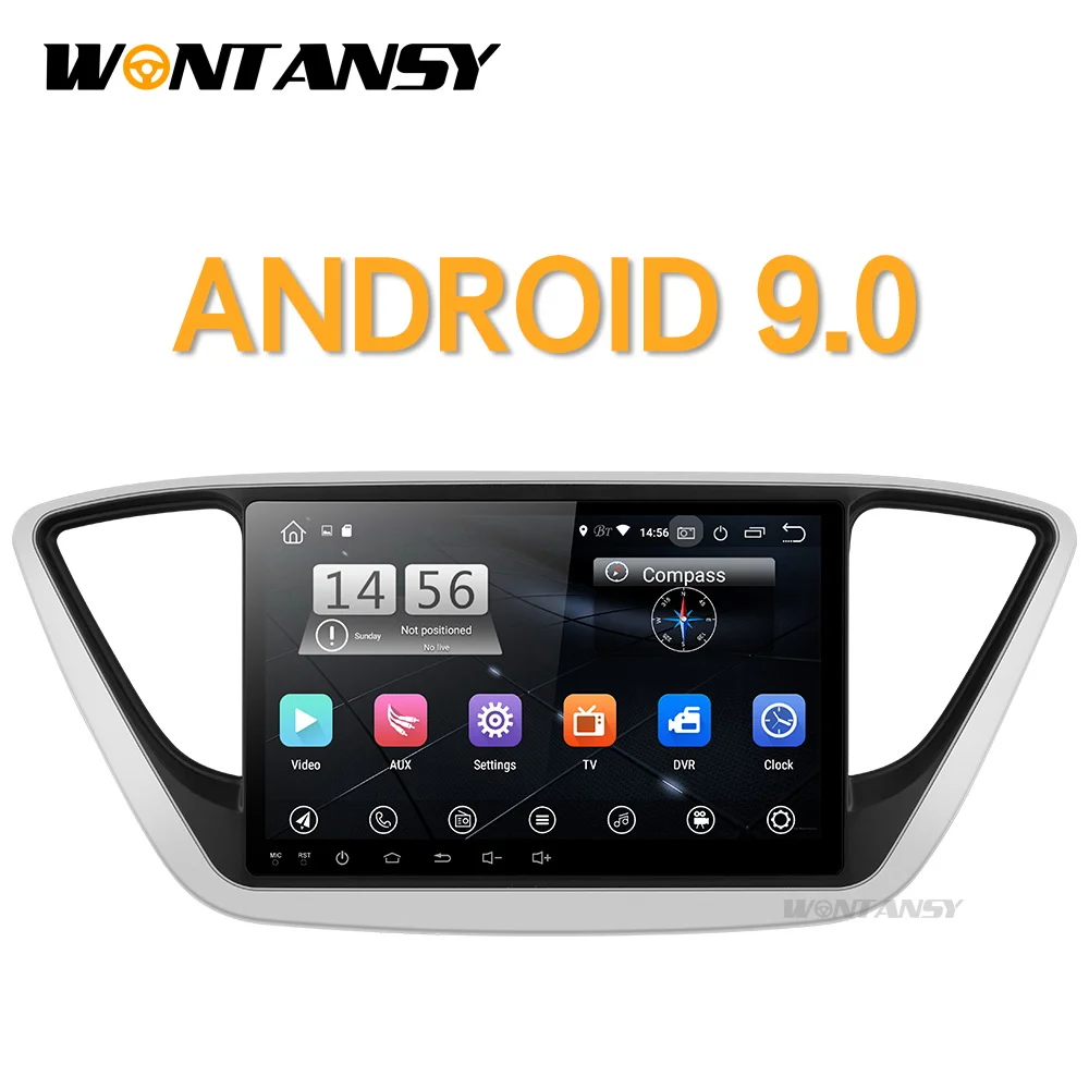 PX30 автомобильный DVD gps для hyundai Verna Solaris Восьмиядерный " Android 9,0 автомобильный ПК головное устройство 1024*600 Автомобильная Радио Навигация