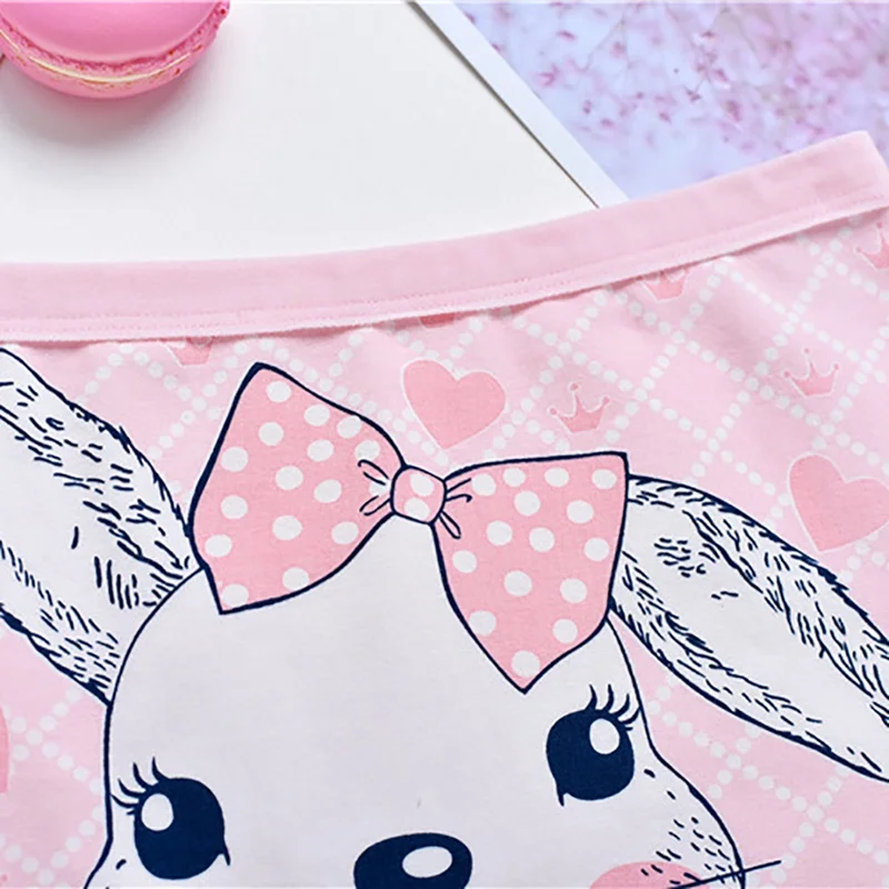 4 шт. детское нижнее белье хлопковый, для новорожденных девочек из дышащего мягкого материала в мультипликационном стиле с принтом(животные) Нижнее белье Брюки тренировочные трусы