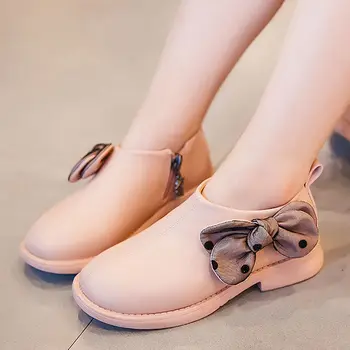 

2020 Autumn Girls Single Shoes Kids Leather Shoes Fashion Flat-soled Western Style Primary And Middle School
