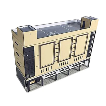 

1:150 N Scale Train Sand Table Landscape DIY Assembly Model Shopping Mall Building For Children Educational Toys - Beige Orange