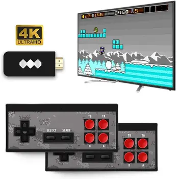 

2020 Hot New Mini 4K Video Game Console Dual Players and Retro Build in REAL 568 Classic Games Wireless Controller HDMI Output