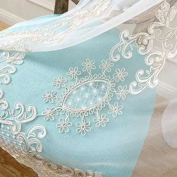 

White Yarn Curtains Tulle Milk Yarn Embroidery Thickening Window Voile Curtains for Living Dining Room Bedroom Yarn Matching