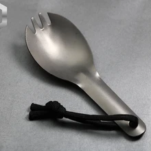 EDC чистый титан ультра светильник вилка для использования на открытом воздухе ложка Портативные Инструменты ложка посуда рисовая суповая ложка