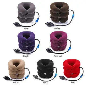 

U Neck Pillow Air Inflatable Pillow Cervical Neck Shoulder Tractor Pain Relax Support Massager Cushion Traction Soft