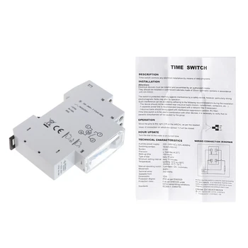 

Mechanical 24 Hours Programmable Din Rail Timer Switch Relay 110-240V 16A