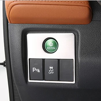 

Daefar Car Stainless Steel Energy Saving Switch Decoration Sticker Econ Panel Cover Trim for Honda HRV HR-V 2014 - 2017