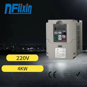 

Variable Frequency Drive, AC 220V 4kW VFD Speed Controller Inverter Single Phrase Adjustable-Frequency Drive