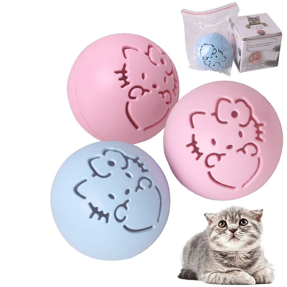 

Cat Bell Balls with Catnip Kitten Scratch Plastic Rattle Ball Pet Interactive Training Chew Sound Toy Cats Home Chasing Game Toy