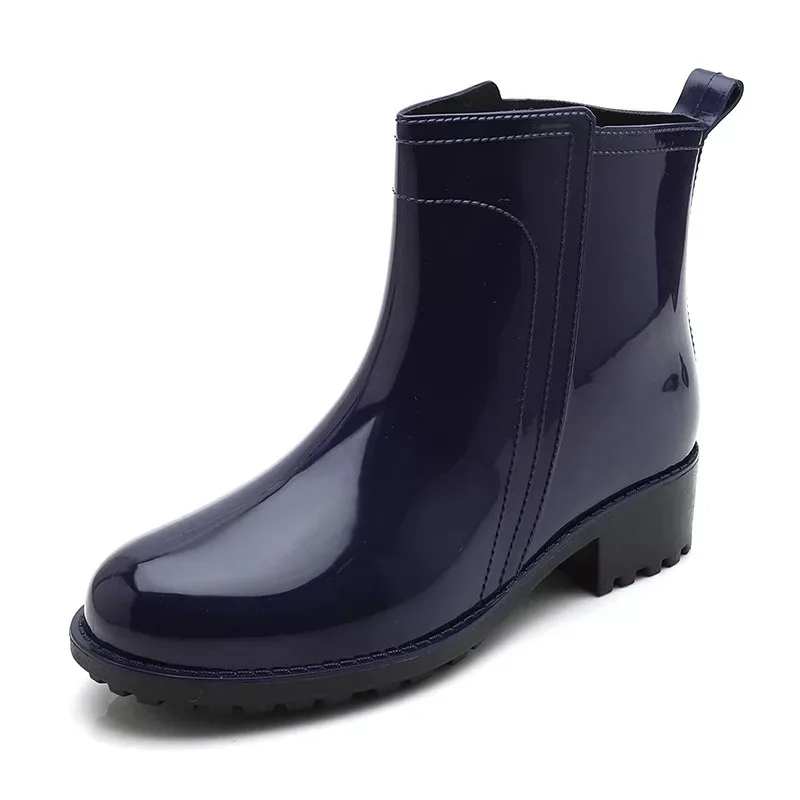 Xmiral Stivali Da Pioggia Con Zeppa Donna – Impermeabili, Antiscivolo, A Tubo Corto, Tacco 5cm, Plateau 2cm, Leggeri E Traspiranti, Per Primavera E Autunno