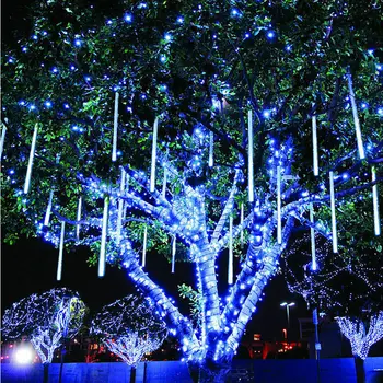 

30cm LED Meteor Rain Lights with 8 Tubes Xmas Snowfall Tree Outdoor Decor Light for indoor outdoor parties WWO66