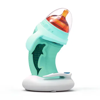 

Newborn baby crooked imitation breast milk insulated glass bottle 180ml-240ml cute rabbit silicone sense warm milk device