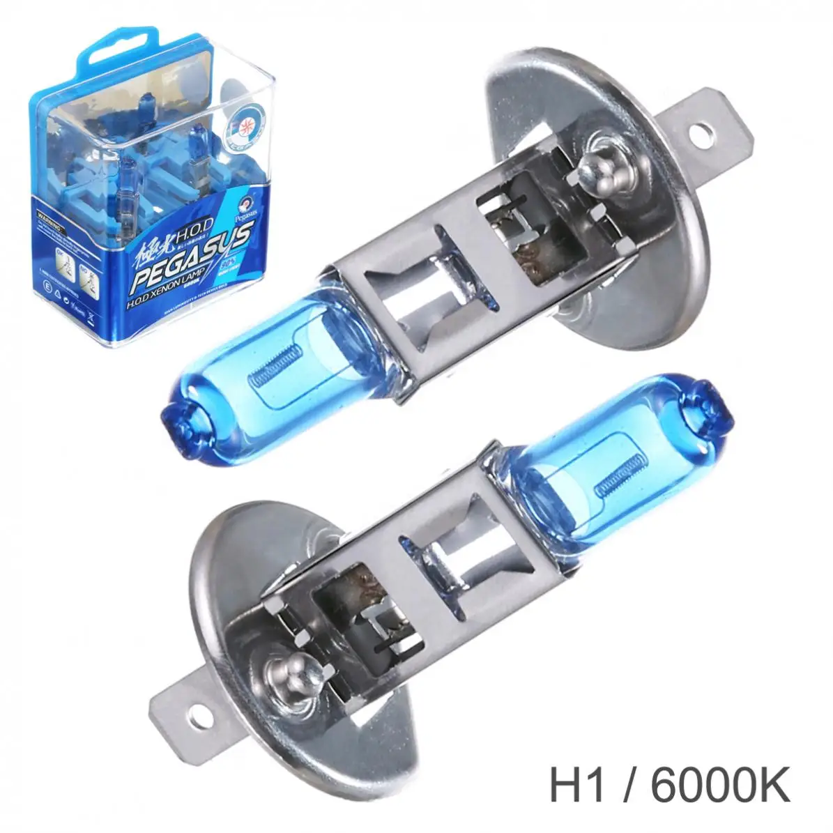 2 шт. 12V H1 100W 6000K белый светильник супер яркий автомобильный HOD галогенная лампа