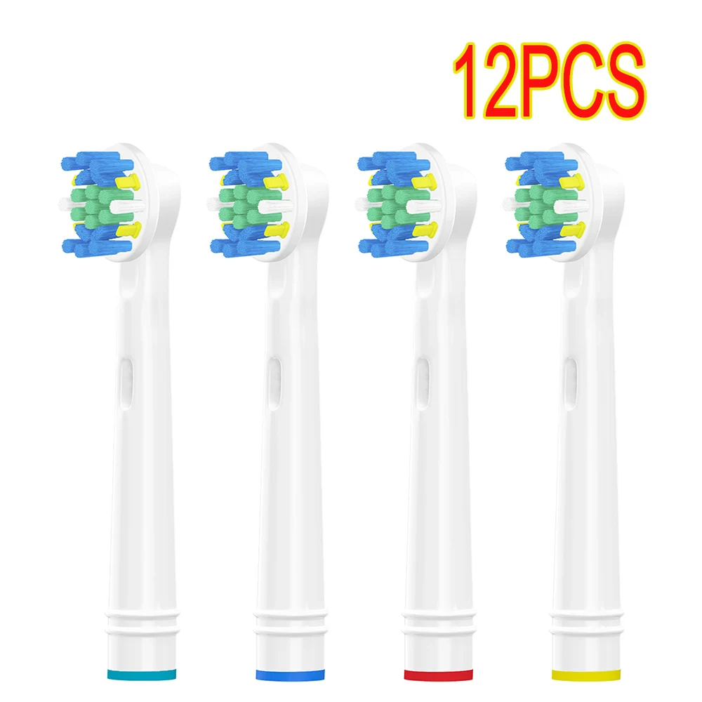 

12PCS replacement Brush Heads for Oral-B FlossAction Electric Toothbrush, MicroPulse Bristles for Deep Cleaning Between Teeth