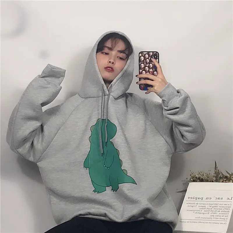 Толстовки женские с принтом Kawaii Свободные 2XL друзья все-матч повседневные девушки Harajuku корейский стиль пуловер Топ шик уличная одежда Ulzzang