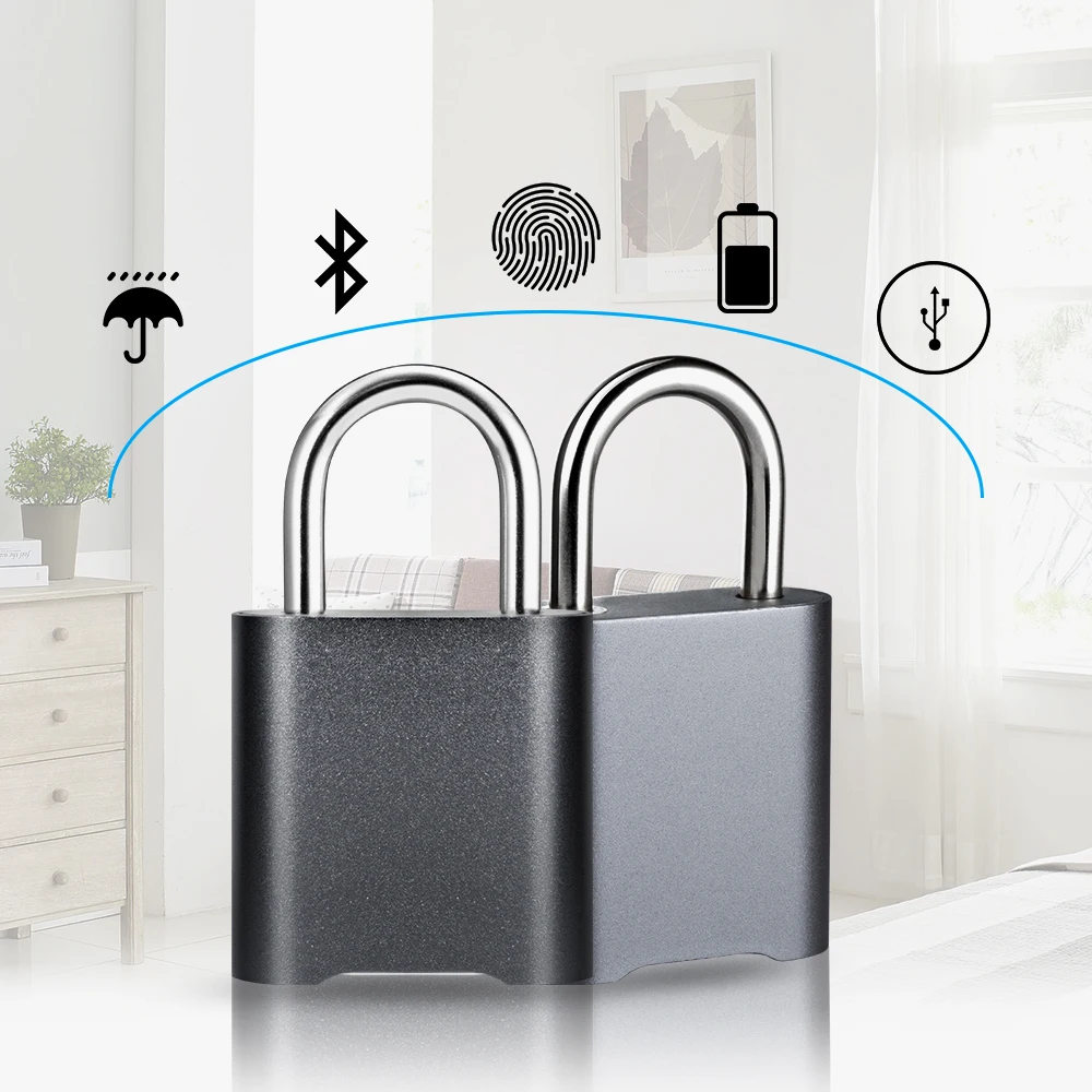 Мини Bluetooth замок IP65 Водонепроницаемый ключ без отпечатков пальцев разблокировка Противоугонный USB замок дверной замок IOS Android телефон приложение управление