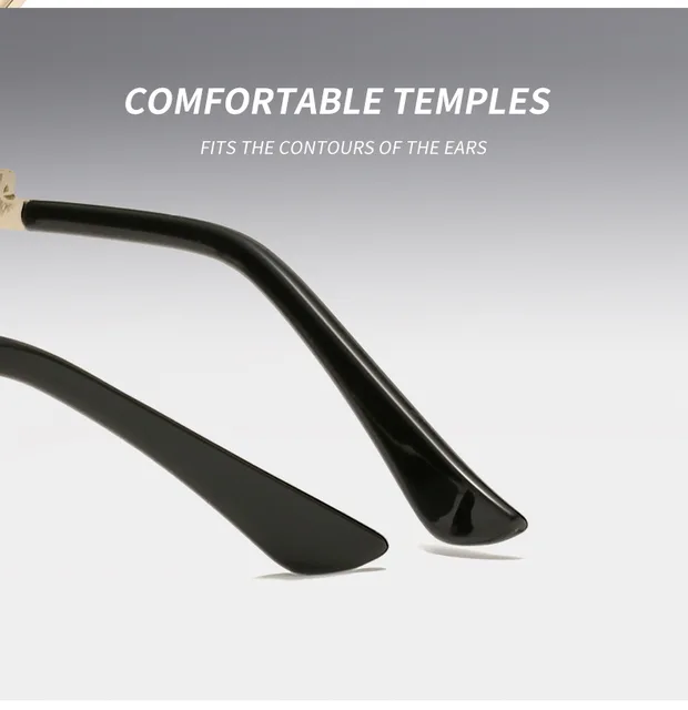 Narrow Rectangular Sunglasses For Men And Women Metal Frame_voghion.com