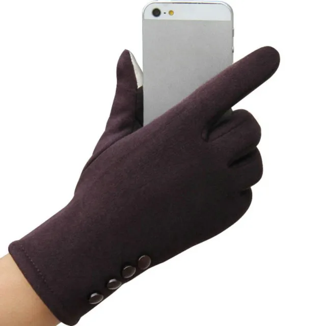 Thouchscreen перчатки унисекс Зимние однотонные теплые новые кнопки женские уличные спортивные перчатки Guantes de otouno e invierno