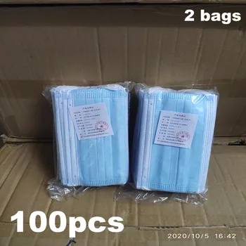 

Mascarilla sealed package 100 Pcs Safety Disposable face mask mondkapjes Fashion Masque 3Ply maseczka Mouth Mask mascarillas