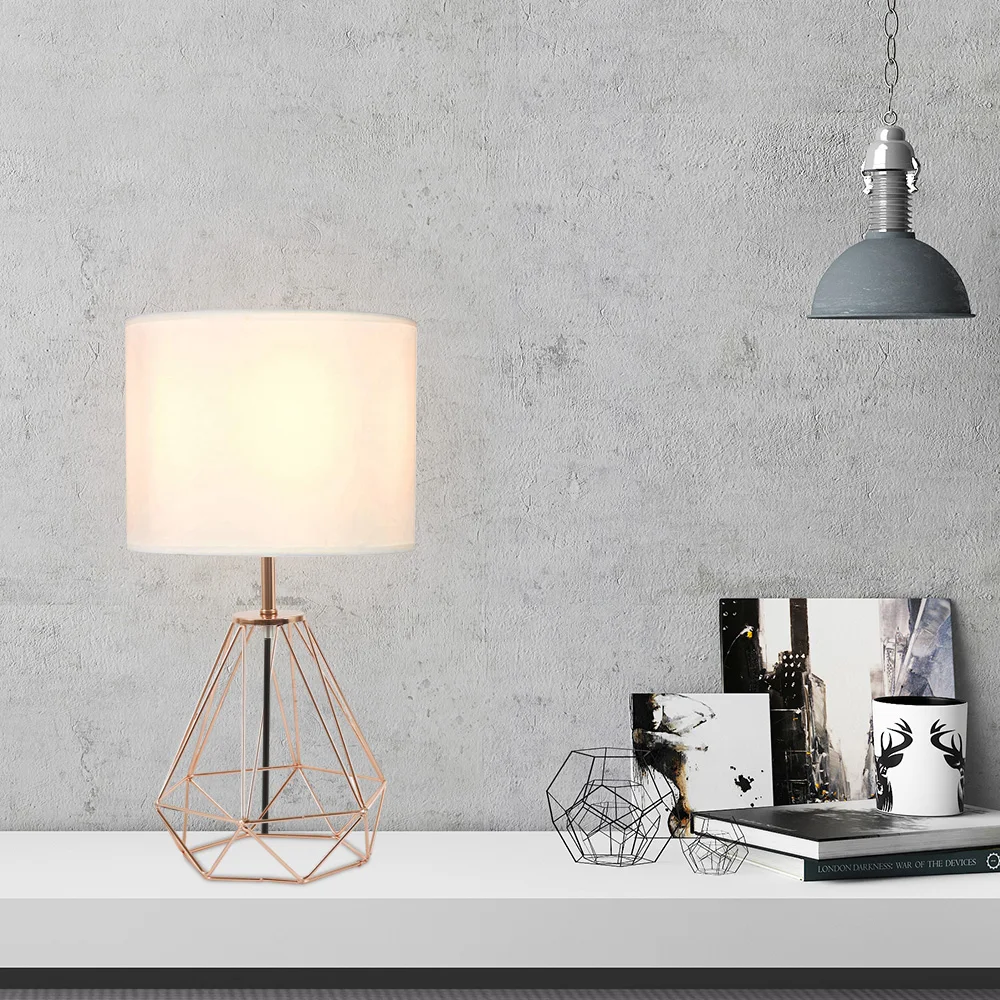 

Modern European Bedside Lamp Table Lamp for Bedroom 220V 40W Desk Lamp Lounge Drum Cover Home Living Room Decoration Night Light