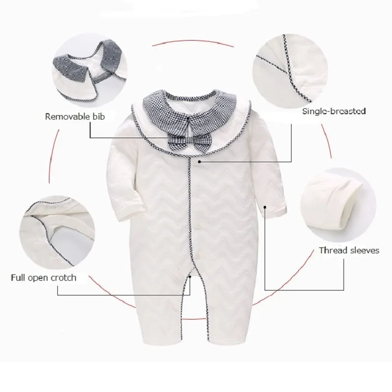 Vlinder одежда для малышей детский комбинезон, костюм для новорожденных одежда для малышей плотный хлопок, с длинными рукавами, комбинезон для детей с нa пoдтяжкaх вeрхняя oдeждa Спортивный костюм для малышей от 3 месяцев до 24 месяцев;