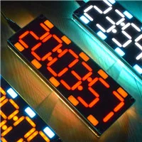 Красный DIY большой экран 6 цифр двухцветный светодиодный набор часов сенсорное управление w температура/дата/неделя 72XF - Цвет: Красный
