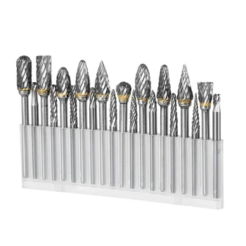 

20Pcs Rotary Burr Tungsten Carbide Carving Burrs Grinder Bit 3mm Shank