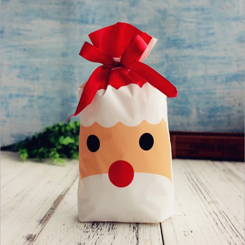 Рождественский подарок 10 шт Санта/Лось печенье конфеты мыло ручной работы мешок для выпечки/Набор для печенья подарки на год