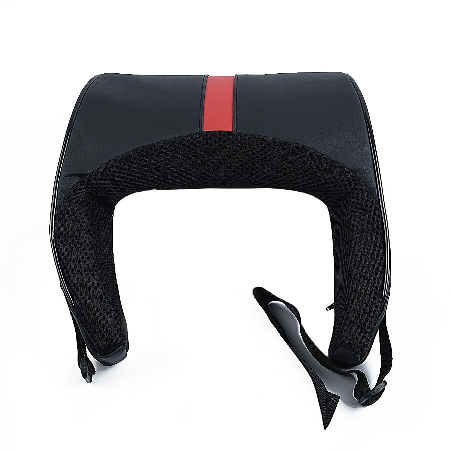 Новая регулируемая Автомобильная подушка из искусственной кожи с эффектом памяти, Автомобильная подушка, подголовник для сиденья, черный+ красный цвет