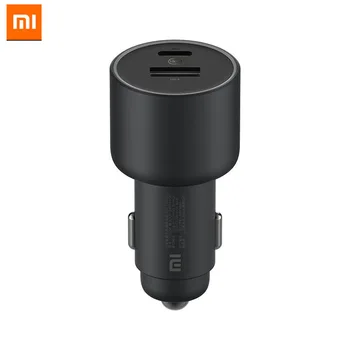 

Newet Xiaomi Car Charger 100W 5V 3A Dual USB Fast QC Charging Adapter LED Power Phone Quick Charger For Smartphone With Cable