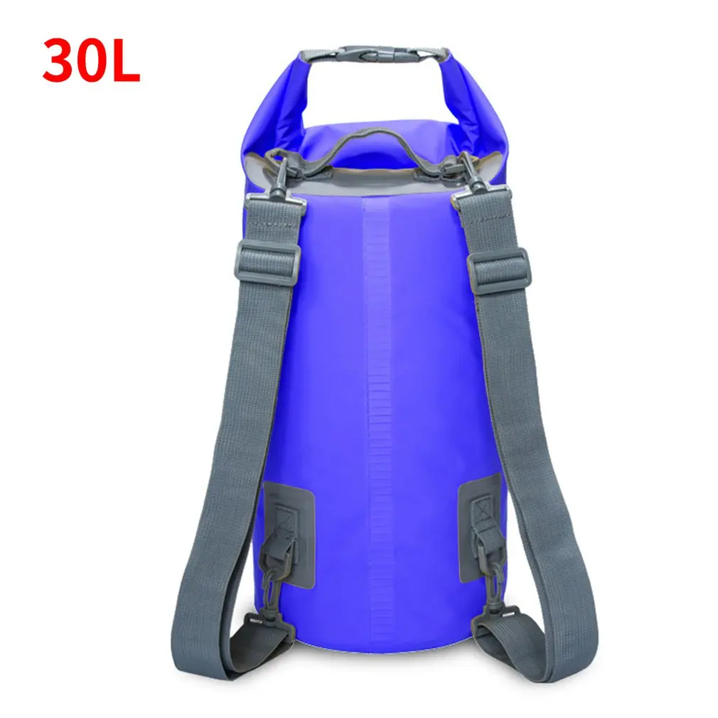 Уличные водонепроницаемые сумки для плавания, водостойкий рюкзак для плавания, складная дорожная сумка для хранения, большая емкость для катания на байдарках, рафтинг - Цвет: Dark blue 30L