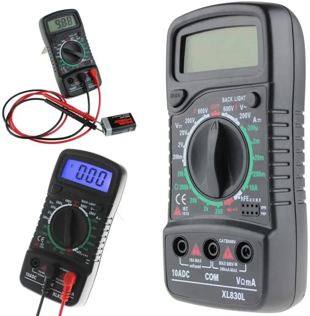 

LCD Digital Multimeter Voltmeter AC DC Voltage Tester Circuit Checker Buzzer Digital LCD Multimeters Dropshipping New