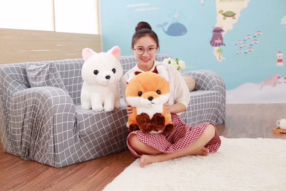 40 см милый длинный хвост лиса мягкие дети мода Kawaii День Рождения Декор для дома, магазина плюшевая Детская кукла игрушка подарок