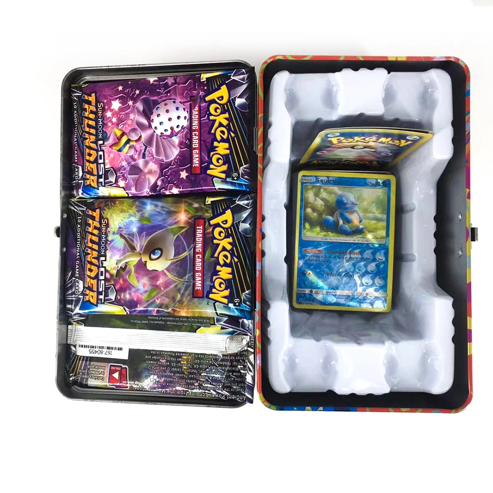 Pokemon GX EX MEGA чехол флэш-карта 3D версия Меч Щит солнце и луна портативный большой железный ящик Коллекционная карта подарок детская игрушка