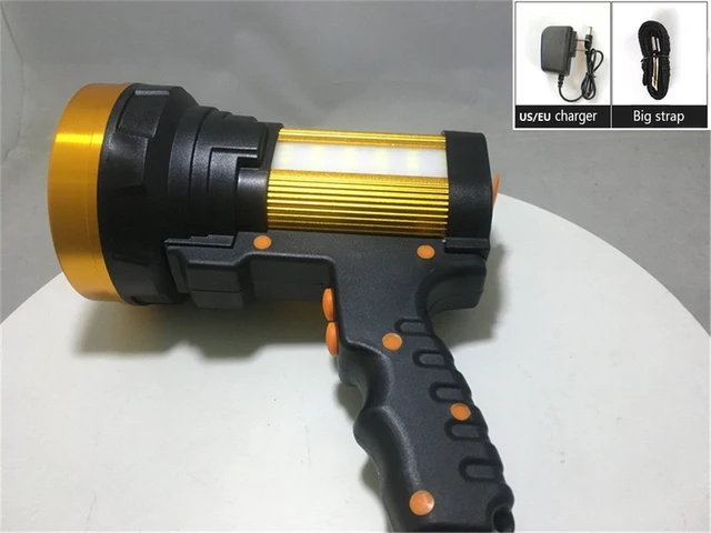 Powerful LED Flashlight Portable XHP50.2 Torch Rechargeable Searchlight Mountable Bracket Spotlight Waterproof Fishing Light Type C