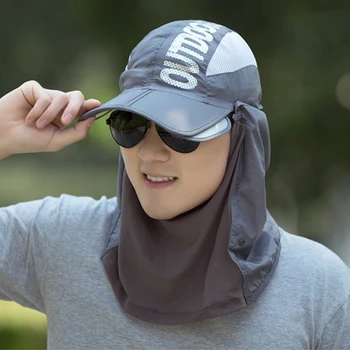

Outdoor Cap Hiking Full Face Cover Folding Sun Hat Uv Protection Adjust Hunting Cap Garden Working Hat Work Uv Protect Hat M19