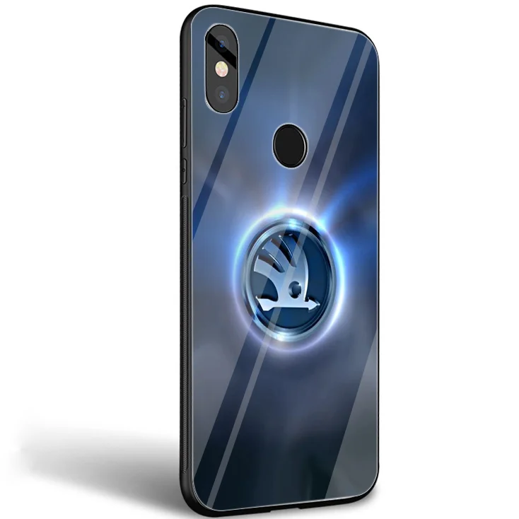 Для автомобиля Skoda чехол с лого для xiao Mi 8 Lite A1 A2 9 Redmi Note 5 6 7 Pro 6A 4X Pocophone F1 оболочки